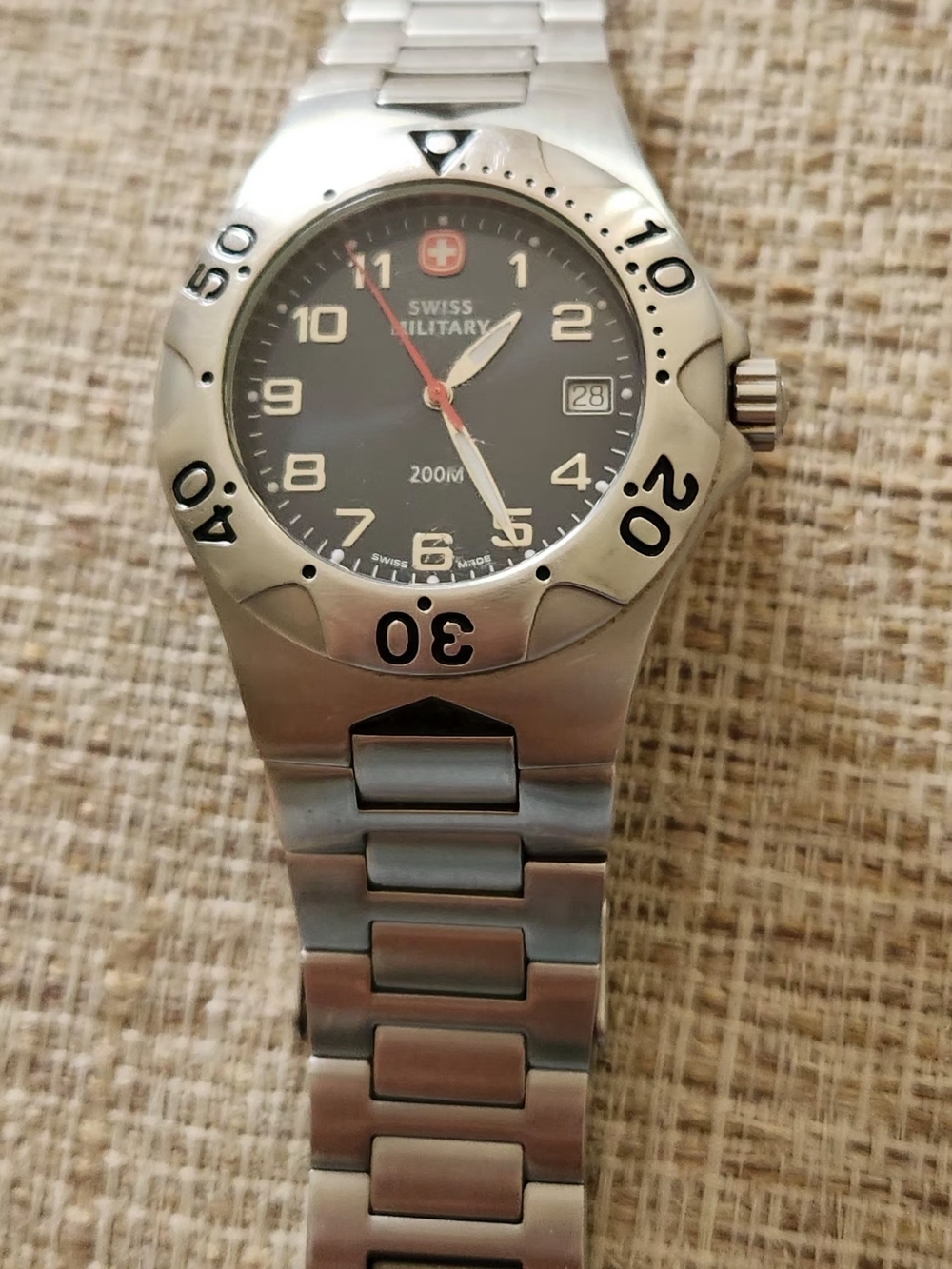 Swiss Military Stainless Steel Men’s Watch - Black Dial